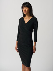 233305 Dress - Black, True Emerald (Joseph Ribkoff)